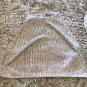 NEVER WORN Sequins halter top